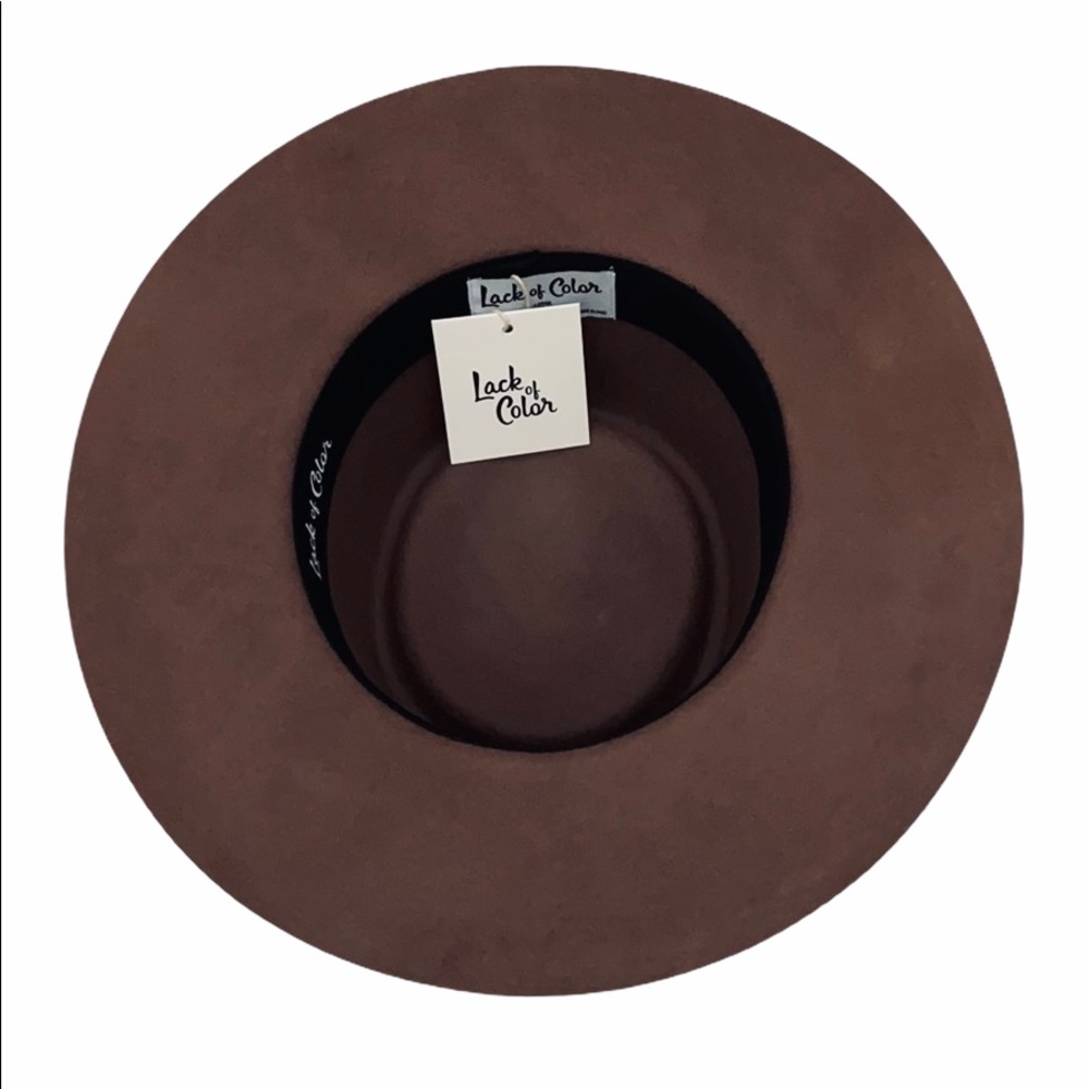 Lack of Color The Mirage Boater Brown Wool Boho Sun Protection Hat - Picture 3 of 4
